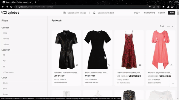 How to search by image on Farfetch